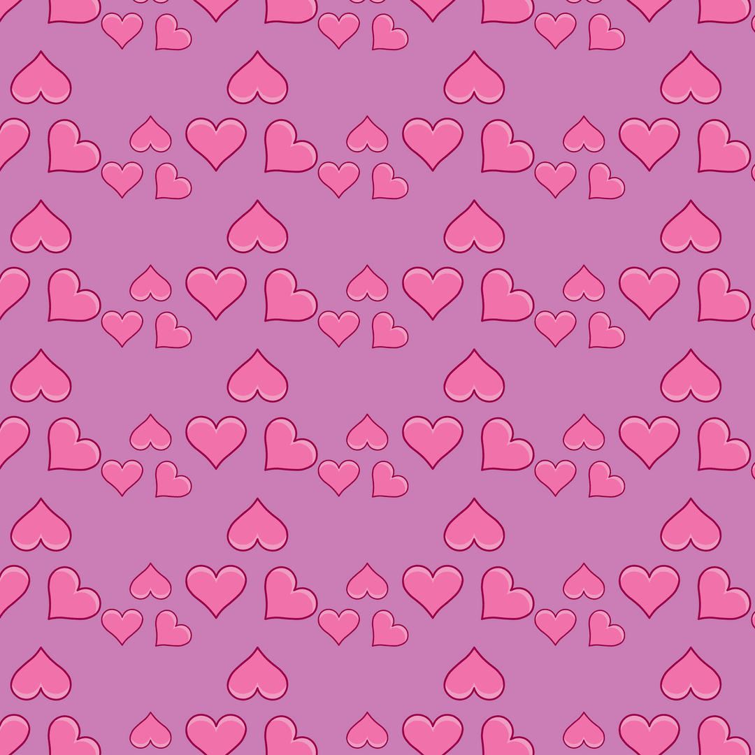 Colorful Heart Pattern on Transparent Background for Love-themed Projects