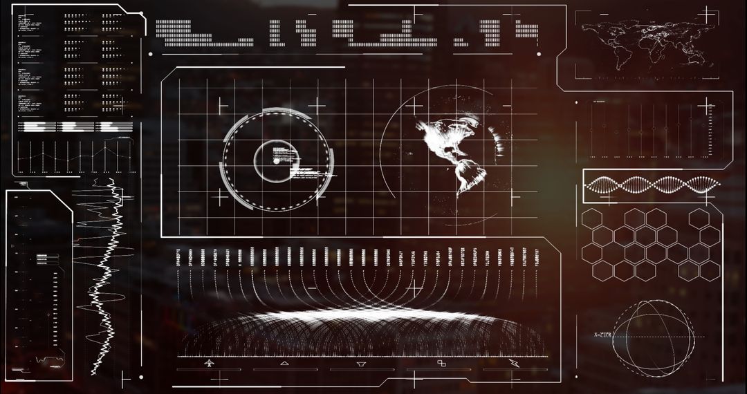 Digital data interface and global network graphics