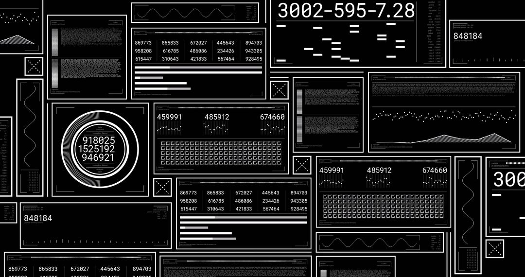 Futuristic Data Processing Digital Interface Design