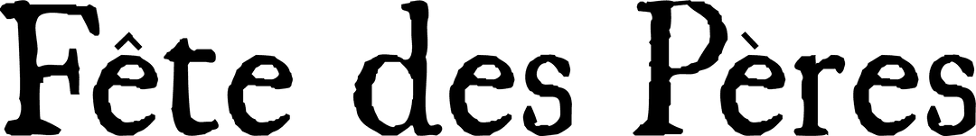 Festive Fête des Pères Text Transparent Illustration