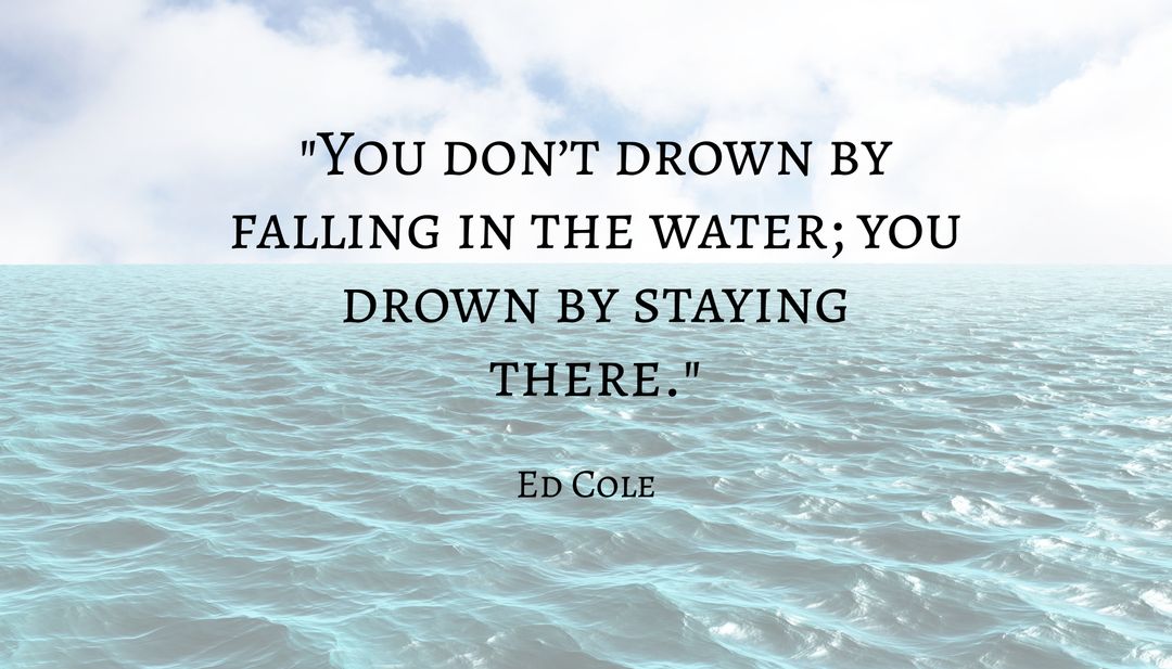Motivational Quote on Ocean Water Symbolizing Change
