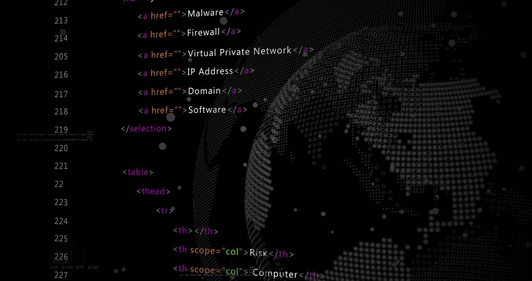 Digital Data Processing Over Global Connections Conceptual Art