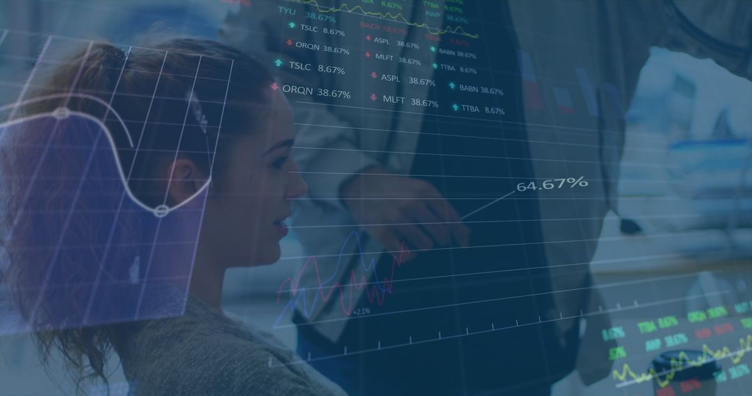 Business Professionals Analyzing Financial Data with Digital Technology