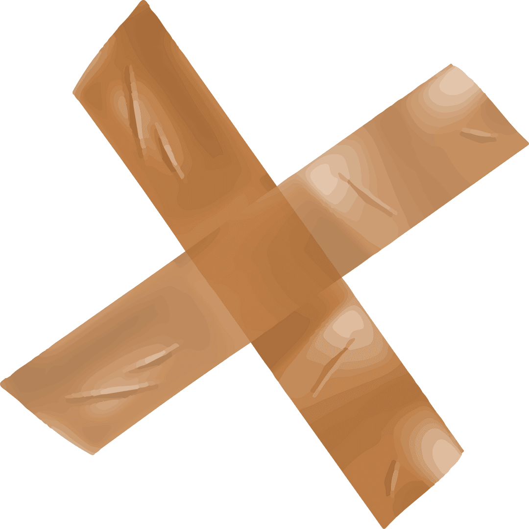 X-shaped Adhesive Bandages: Transparent Background Design