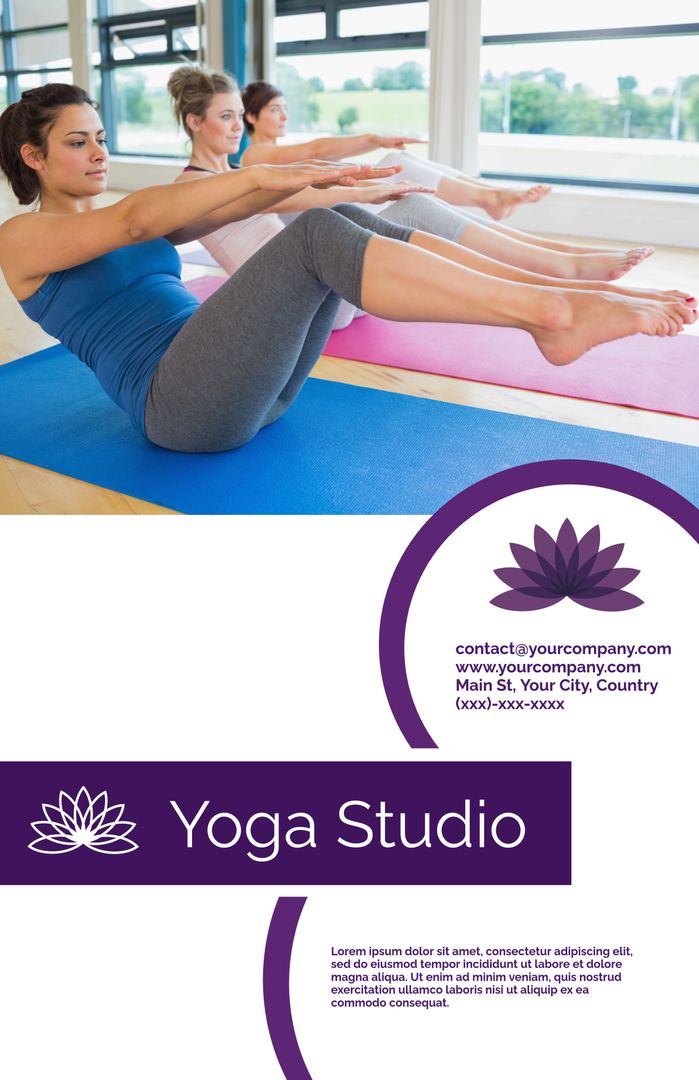 Group Yoga Class Session for Calmness and Wellness