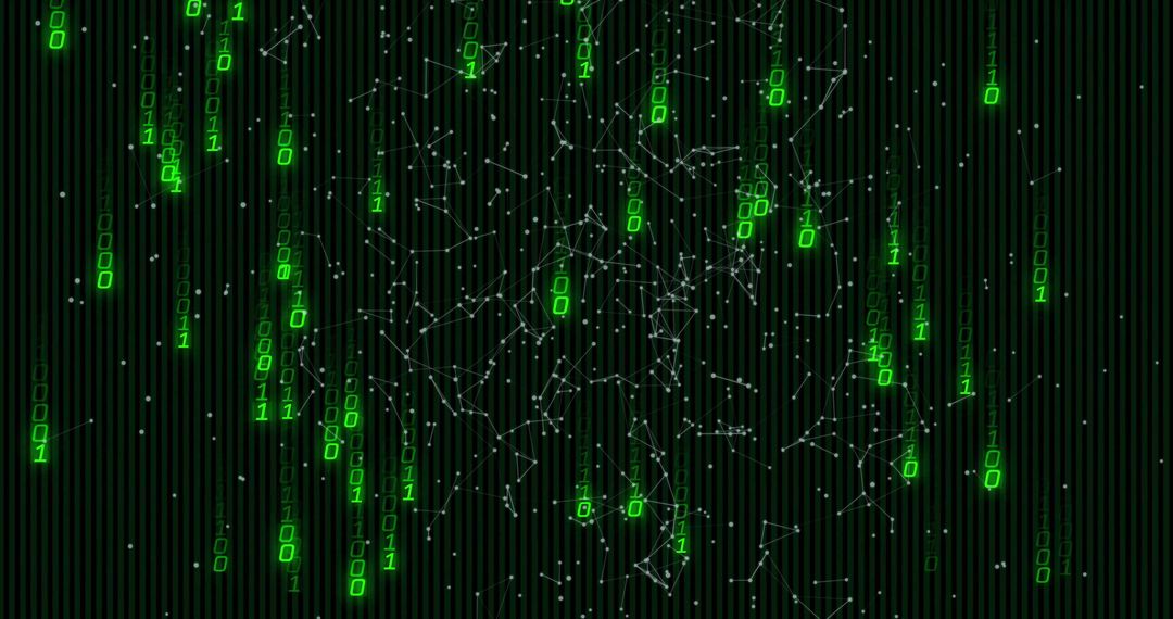 Futuristic Binary Streams of Data in Virtual Environment