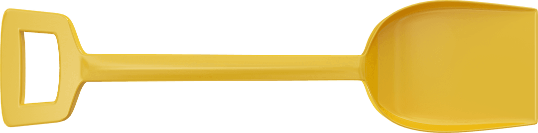 Yellow Sand Shovel with Transparent Background for Playtime Imagery