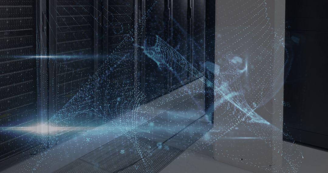 Online Security Concept with Digital Padlock and Servers