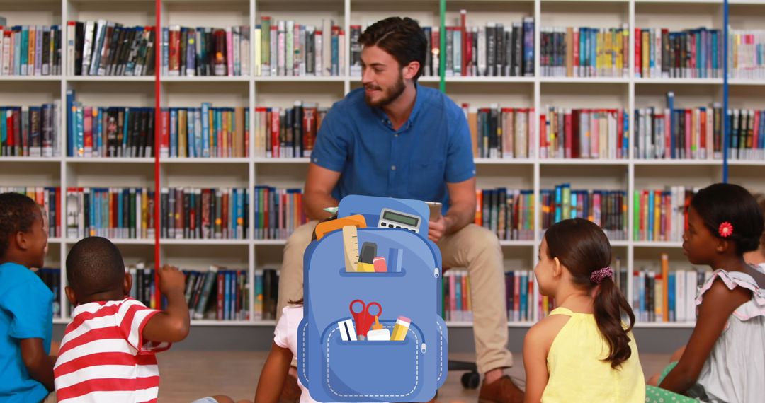 Teacher Engaging Diverse Students with Storytelling in Classroom Setting