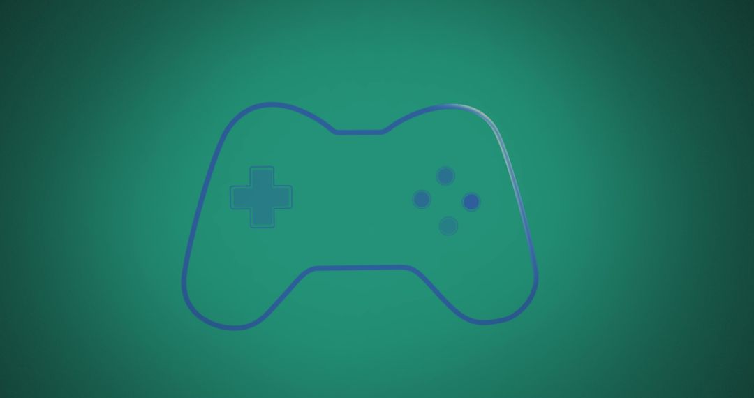 Game Controller Icon on Green Background for Digital Interface Themes - Free Images, Stock Photos and Pictures on Pikwizard.com