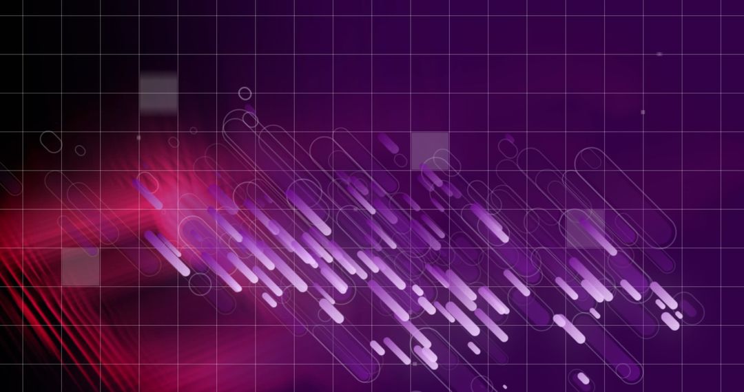 Abstract Digital Purple Geometric Pattern with Grid Overlay