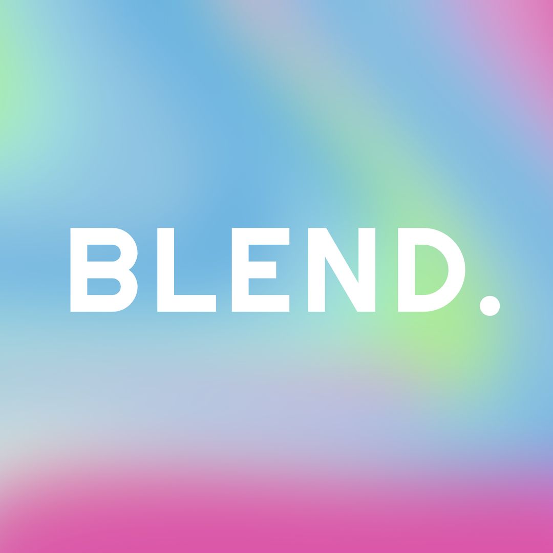 Blend Text on Vibrant Pastel Background
