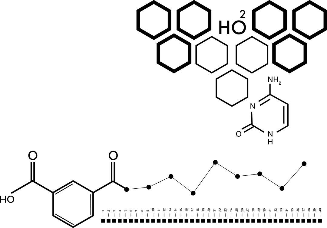 Molecular Structure Symbol Set on Transparent Background