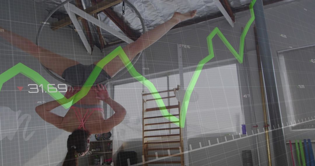 Dynamic Athleticism with Graph Overlay Highlighting Performance Trends