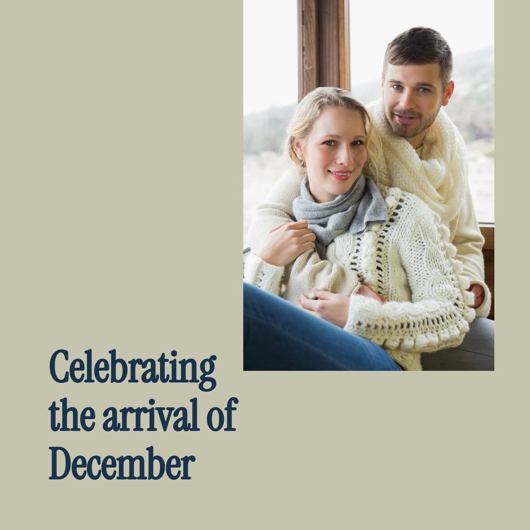 Cozy Winter Season with Couple in Warm Sweaters