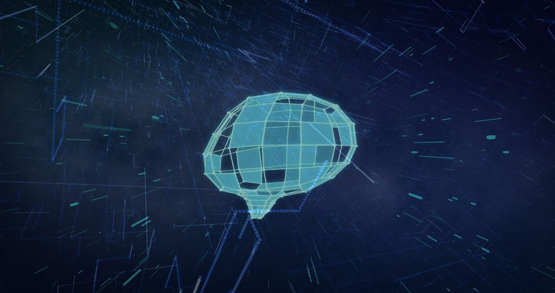 Digital Brain Interface With Futuristic Technology Design