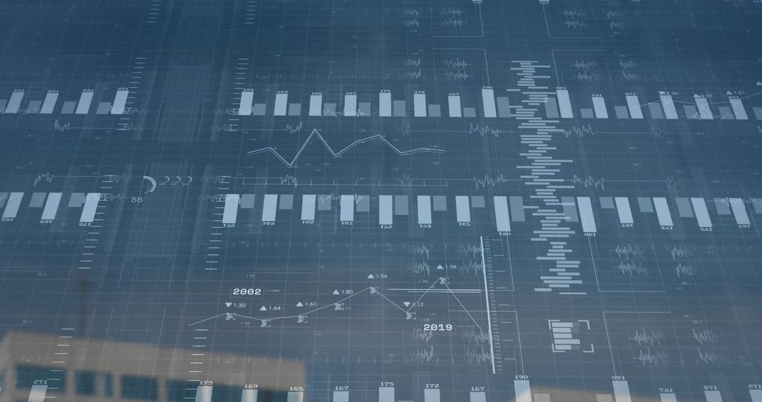 Digital Financial Dashboard With Charts and Analytics Overlay