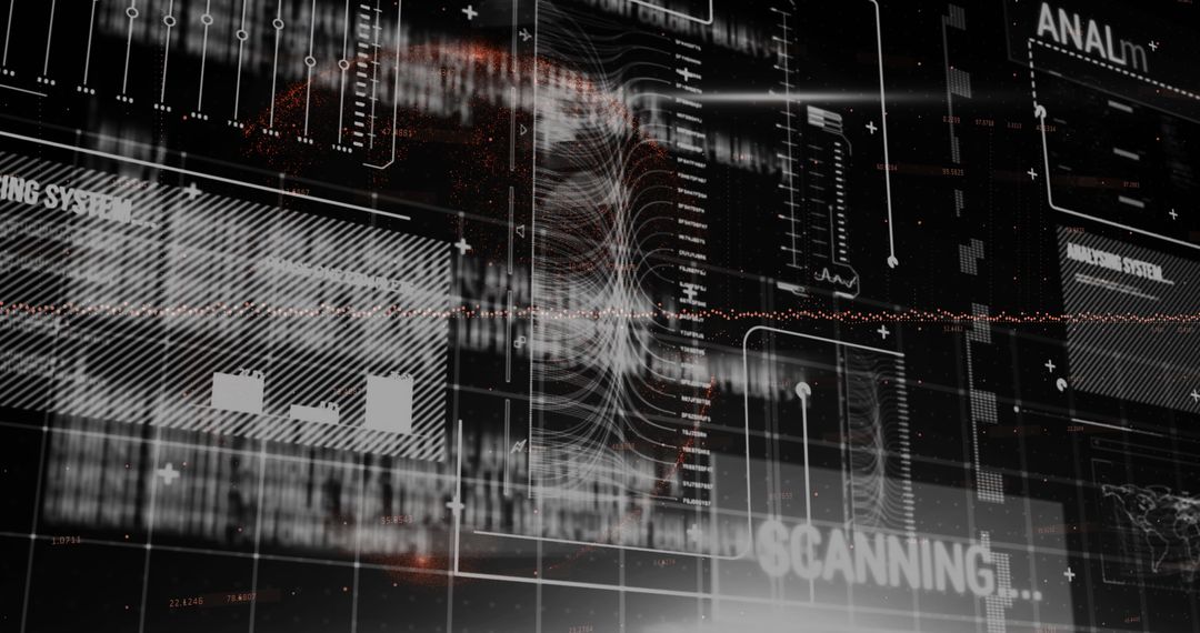 Digital Interface with Data Streams and Analytics Visuals