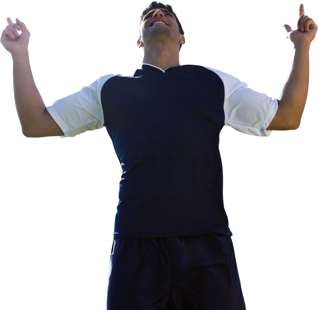 Ecstatic Caucasian Football Player Celebrating Attempt on Transparent Background - Download Free Stock Images Pikwizard.com