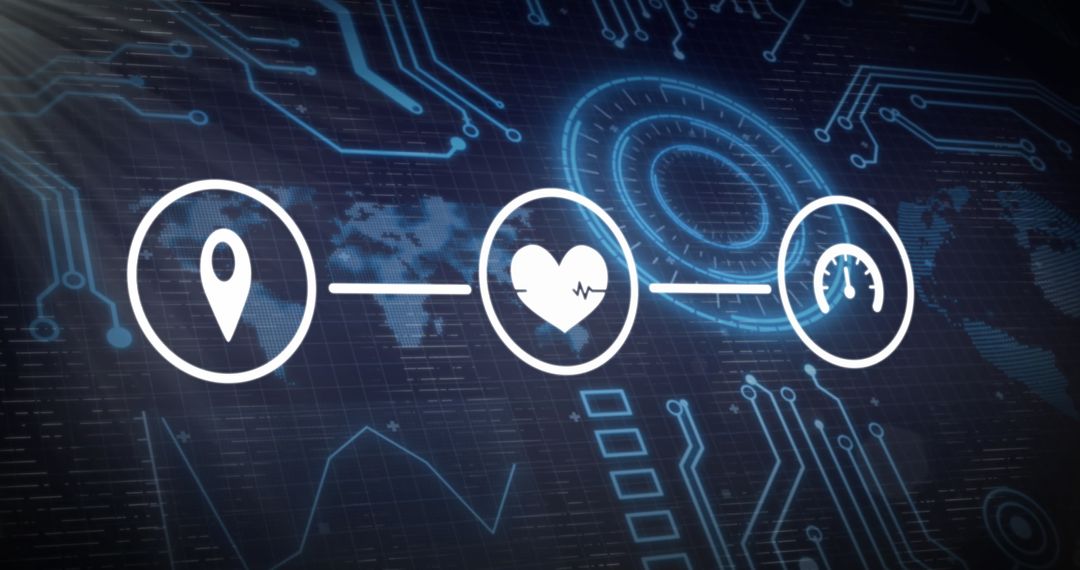Digital Connectivity: Network of Global Interface Tech Icons