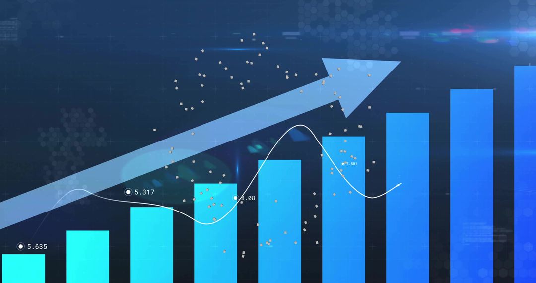Innovative Data Visualization with Upward Trend Bar Chart