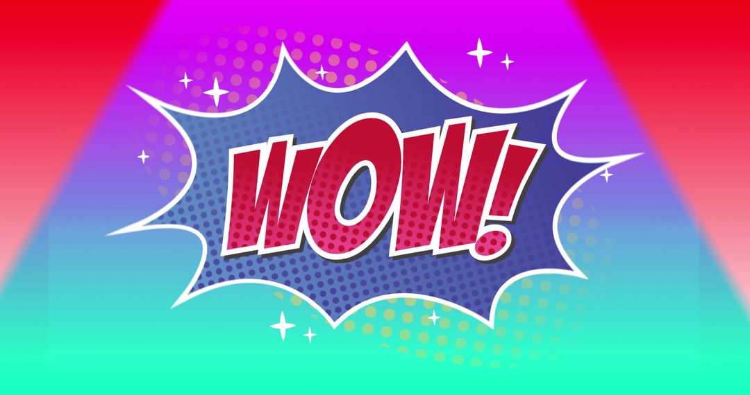 Vibrant Pop Art Comic Book Wow Expression