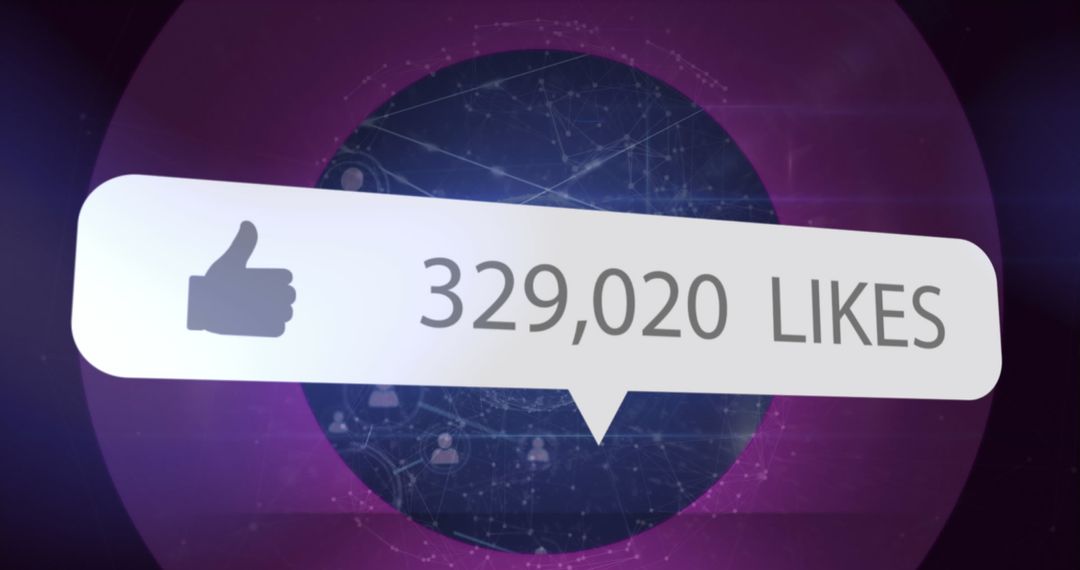 Digital Network Interaction Showing Social Media Engagement