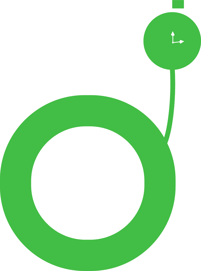 Transparent Green Circle with Clock on Vector Art Design