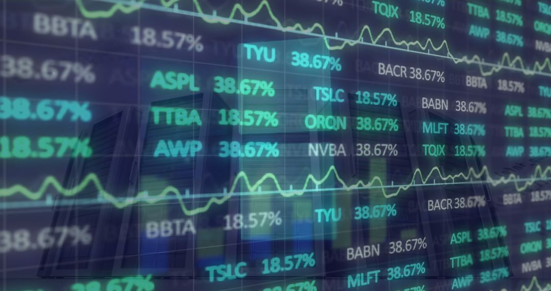 Financial Data Visualization in Global Business Technology Background