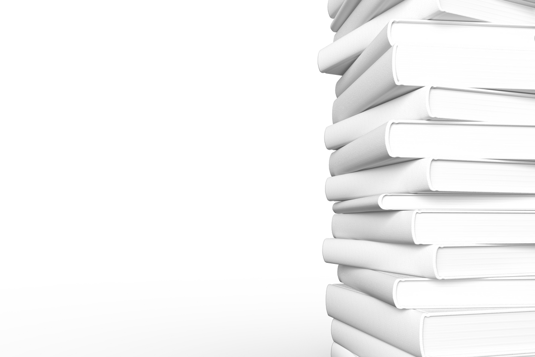 Stack of White Books on Transparent Background with Copy Space - Download Free Stock Images Pikwizard.com