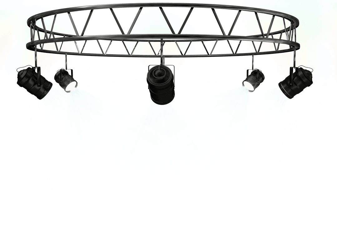 Transparent Stage Lighting with Colorful Spotlights