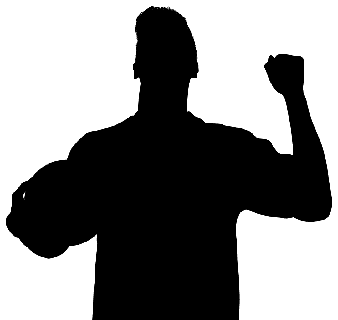 Transparent Silhouette of Sportsman with Ball in Action Pose