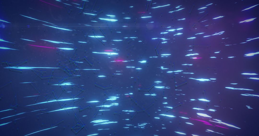 Abstract Light Trails over Digital Connection Network