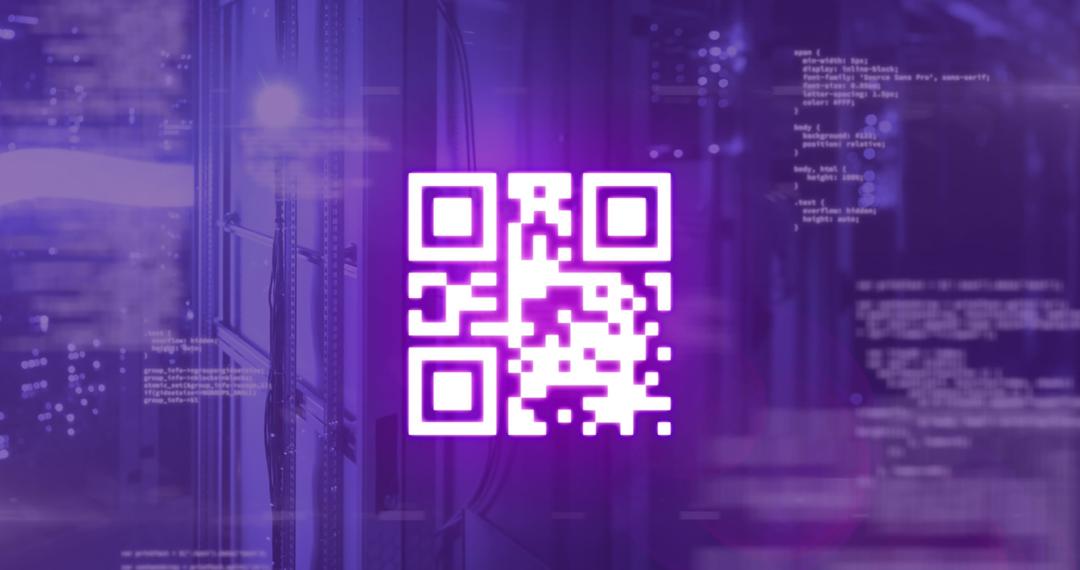 Digital QR Code in Advanced Data Center Environment - Free Images, Stock Photos and Pictures on Pikwizard.com