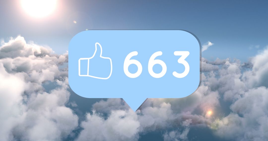 Glowing Like Count Over Fluffy Clouds Scene