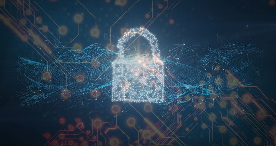 Innovative Cybersecurity Concept with Digital Lock Icon