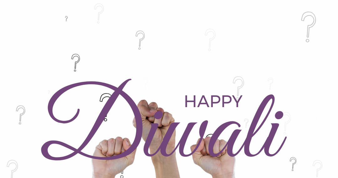 Unity in Celebration: Happy Diwali Message with Clenched Fists