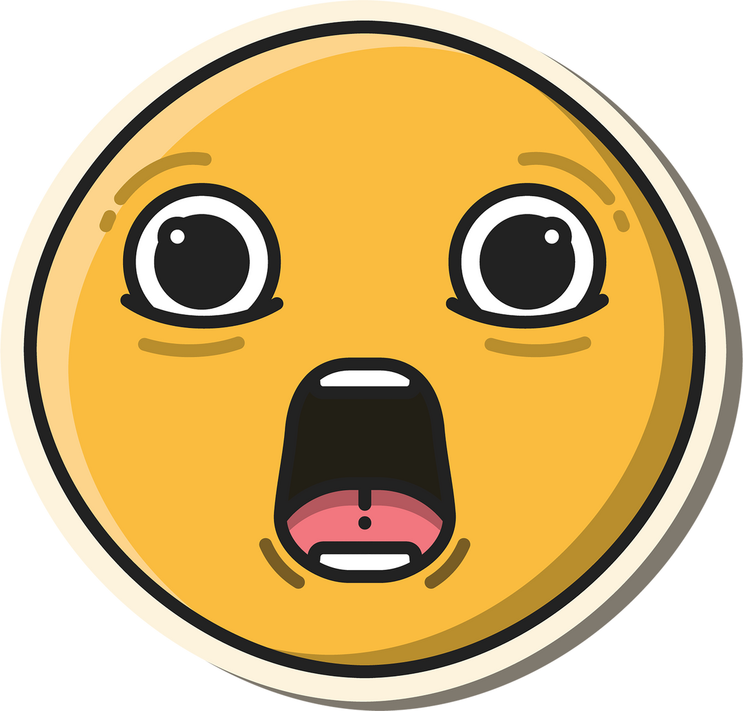 Yellow Scared Emoji with Transparent Background for Social Media Communication - Download Free Stock Images Pikwizard.com