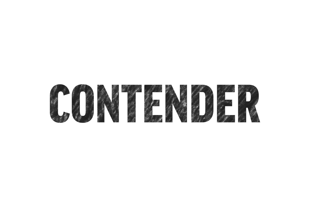 Contender Text on Transparent Background