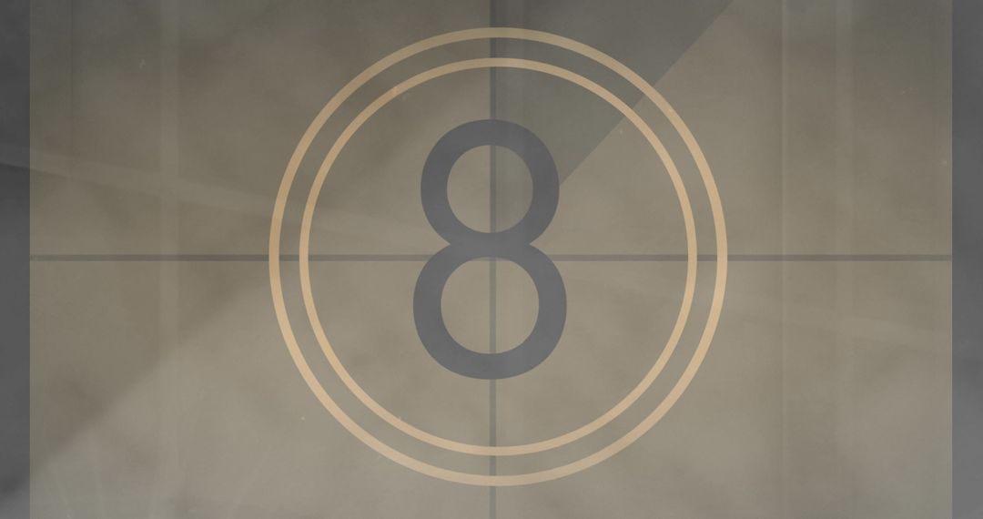 Classic Film Countdown with Retro Style Timer