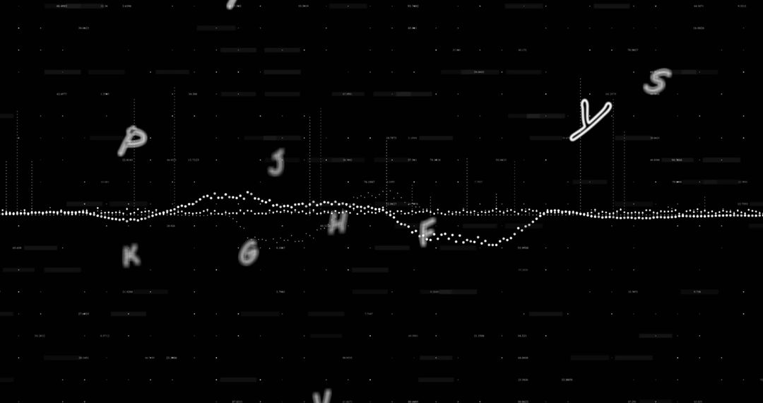 Abstract Digital Financial Data Representation with Floating Letters