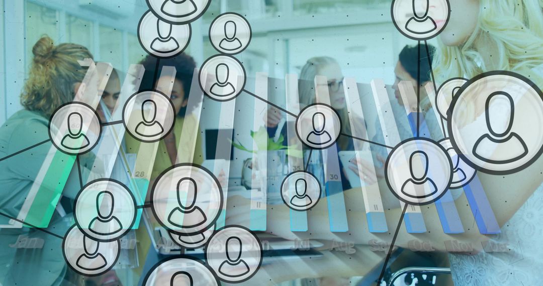 Team Discussing Data Analysis in Modern Office Setting