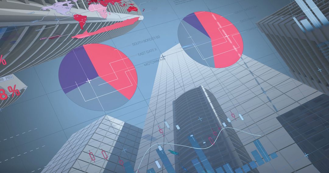 Digital Financial Analysis in Futuristic Cityscape