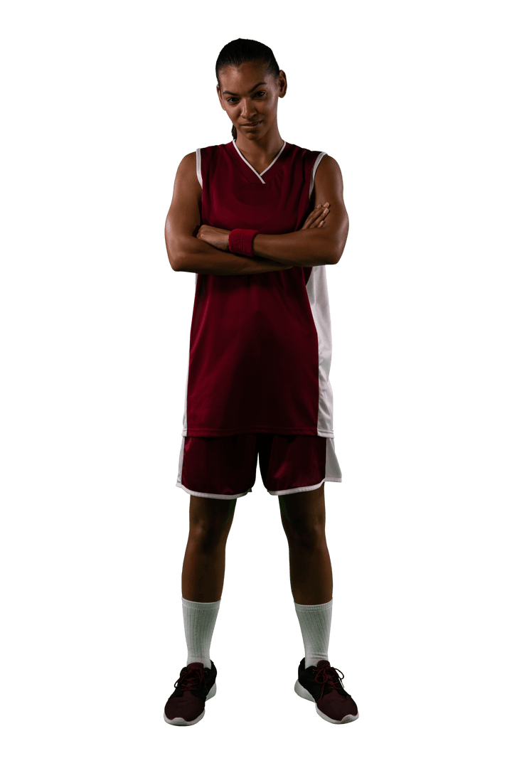 Tall Athletic Basketball Player on Transparent Background