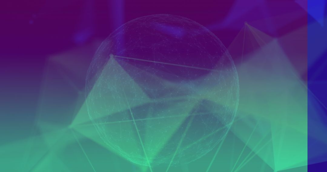 Abstract Futuristic Sphere with Network Connections