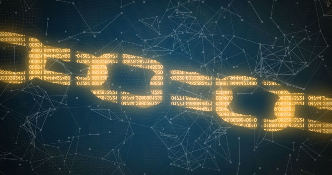 Digital Blockchain Chain Link with Binary Data - Free Images, Stock Photos and Pictures on Pikwizard.com