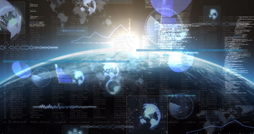 Global Data Processing on Digital Interface with Earth's Horizon