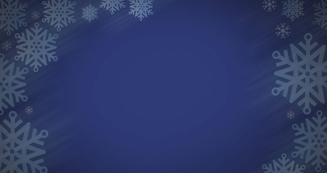 Blue Background with Snowflake Frame Design