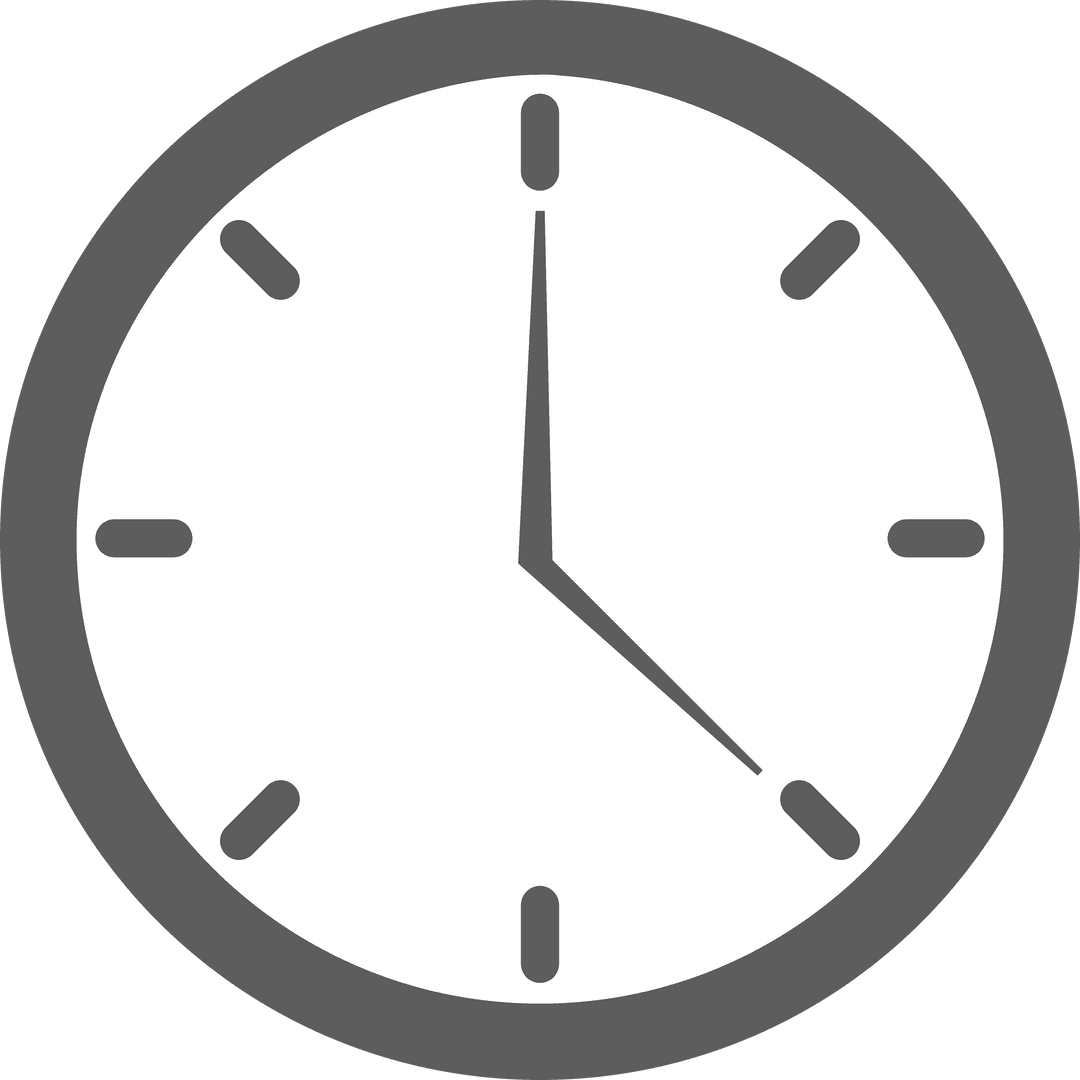 Minimalist Transparent Clock Illustration