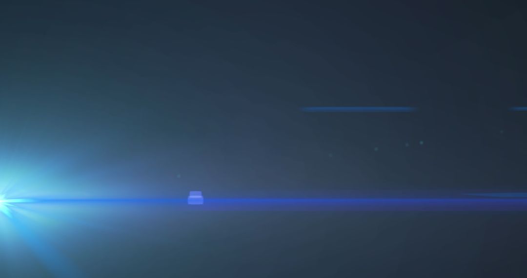 Blue Lens Flare on Dark Background for Exciting Effect